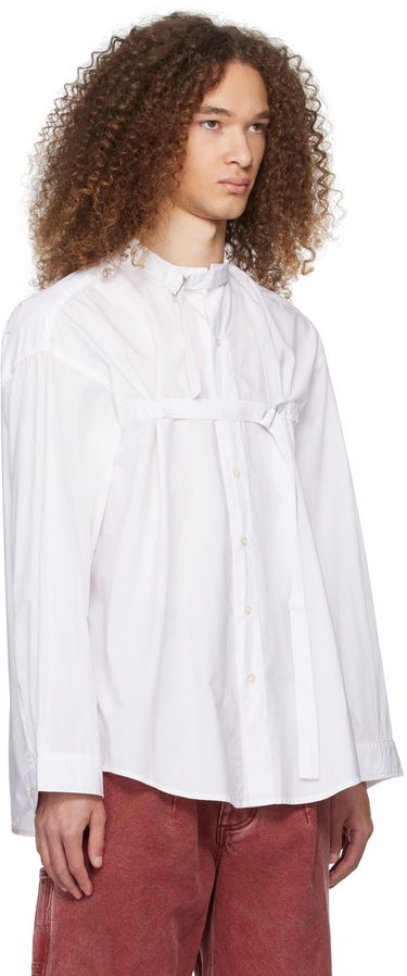 Риза R13 R13 Cinch Strap Shirt Бяло | R13WR238-R338B, 1