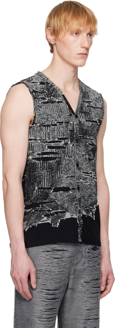 Пуловер Diesel Diesel K-Callisto Distressed Knit Vest Черно | A19222-0AFBV-900, 1