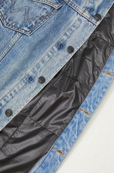 Яке Needles Denim Jacket with Nylon Panels Синьо | PU337, 4