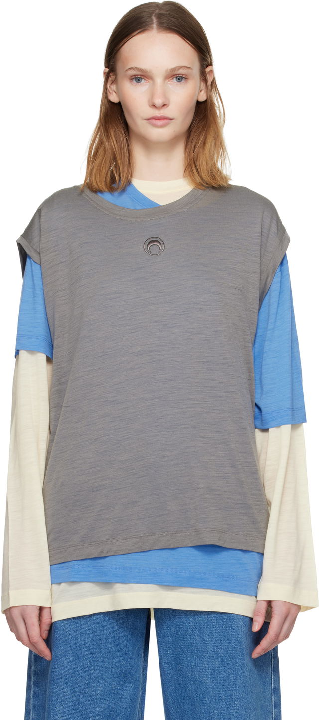 Marine Serre Merino Jersey T-shirt Set