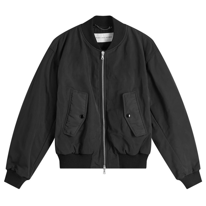 Яке бомбър Dries Van Noten Water Repellent Bomber Jacket Черно | 242-020518-9102-900