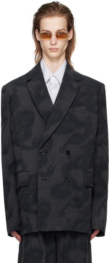 Яке Feng Chen Wang Feng Chen Wang Dragon Denim Blazer Черно | FUS17JK12, 0