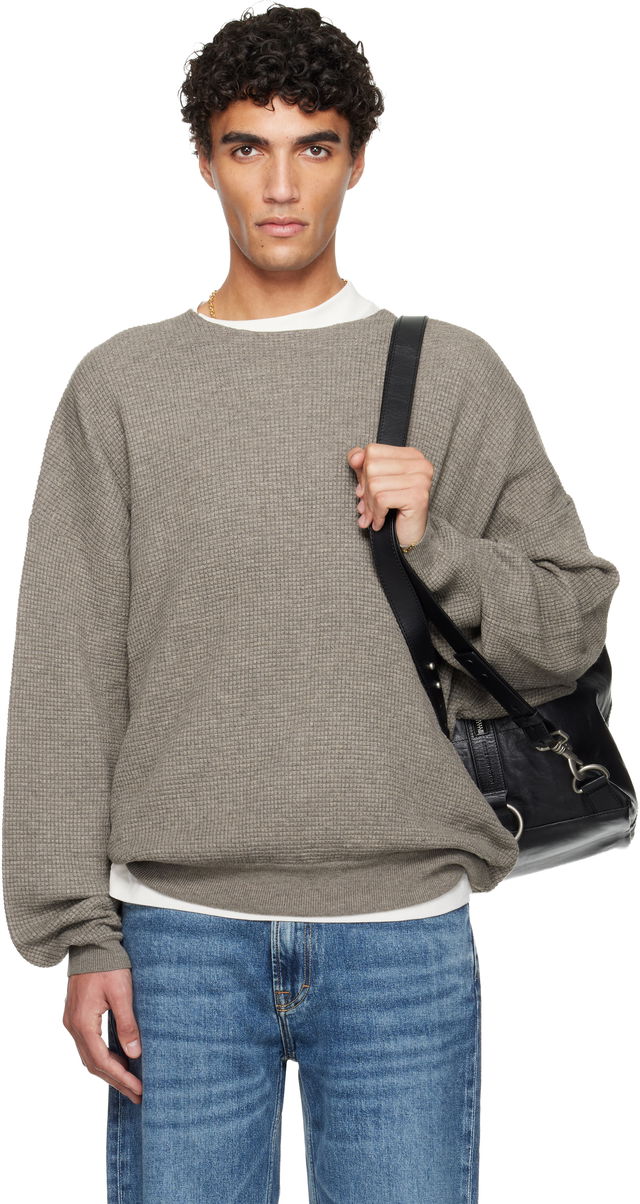 Fear of God ESSENTIALS Holiday Waffle Crewneck 90s Sweater
