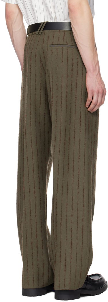 Панталони Burberry Burberry Pinstripe Tailored Trousers Зелено | 8103516, 2