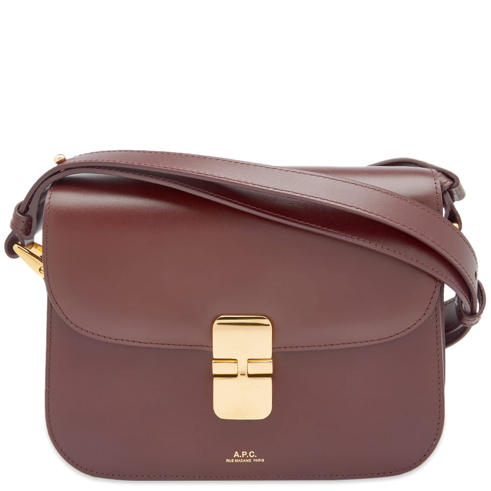 Дамска чанта A.P.C. Grace Small Shoulder Bag Бургунди | PXBMW-F61413-GAE, 0