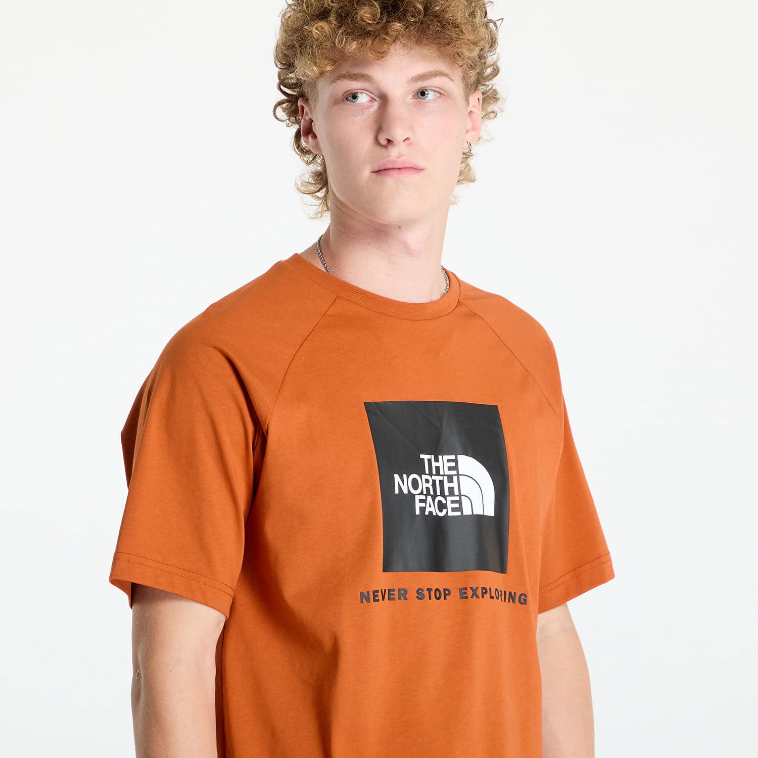 Тениска The North Face S/S Raglan Redbox Tee Earthen Copper Оранжево
 | NF0A87NJ1I01, 1