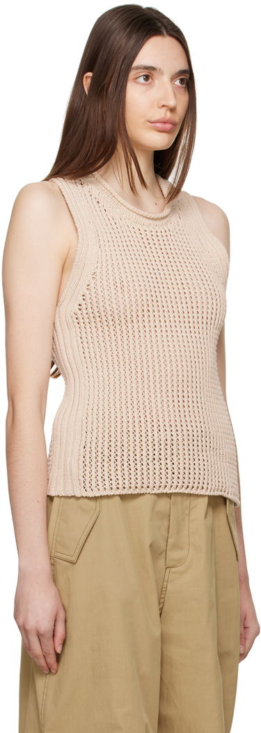 Потник Dion Lee Sleeveless Grid Knit Top Бежово | C7167R23, 1