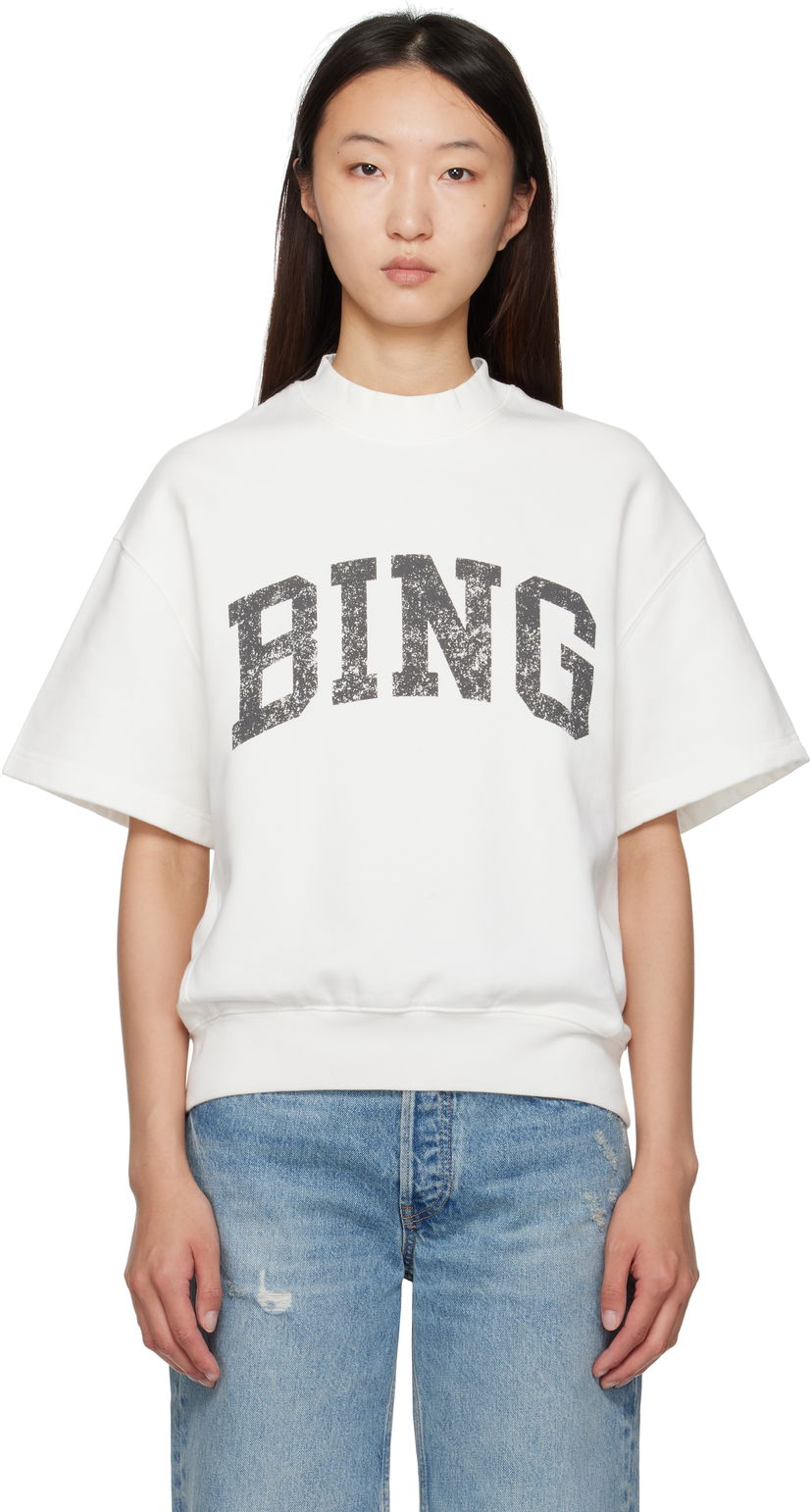 Суитчър Anine Bing ANINE BING Jay 'Bing' Sweatshirt Бяло | A-08-11002-OFW1