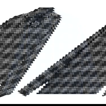 Риза BEAMS Half Zip Pullover Shirt Check Черно | 1111-1245-147-19, 0