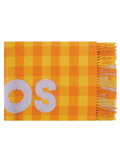 Шал Acne Studios Veda Logo Check Scarf Orange/Lilac Оранжево
 | CA0262-CR8