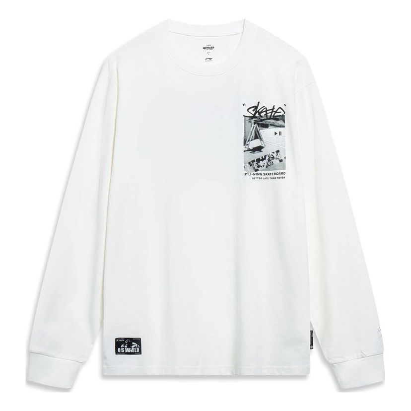 Тениска Li-Ning x Disney Oswald Graphic Long Sleeve T-Shirt Бяло | AHST321-3