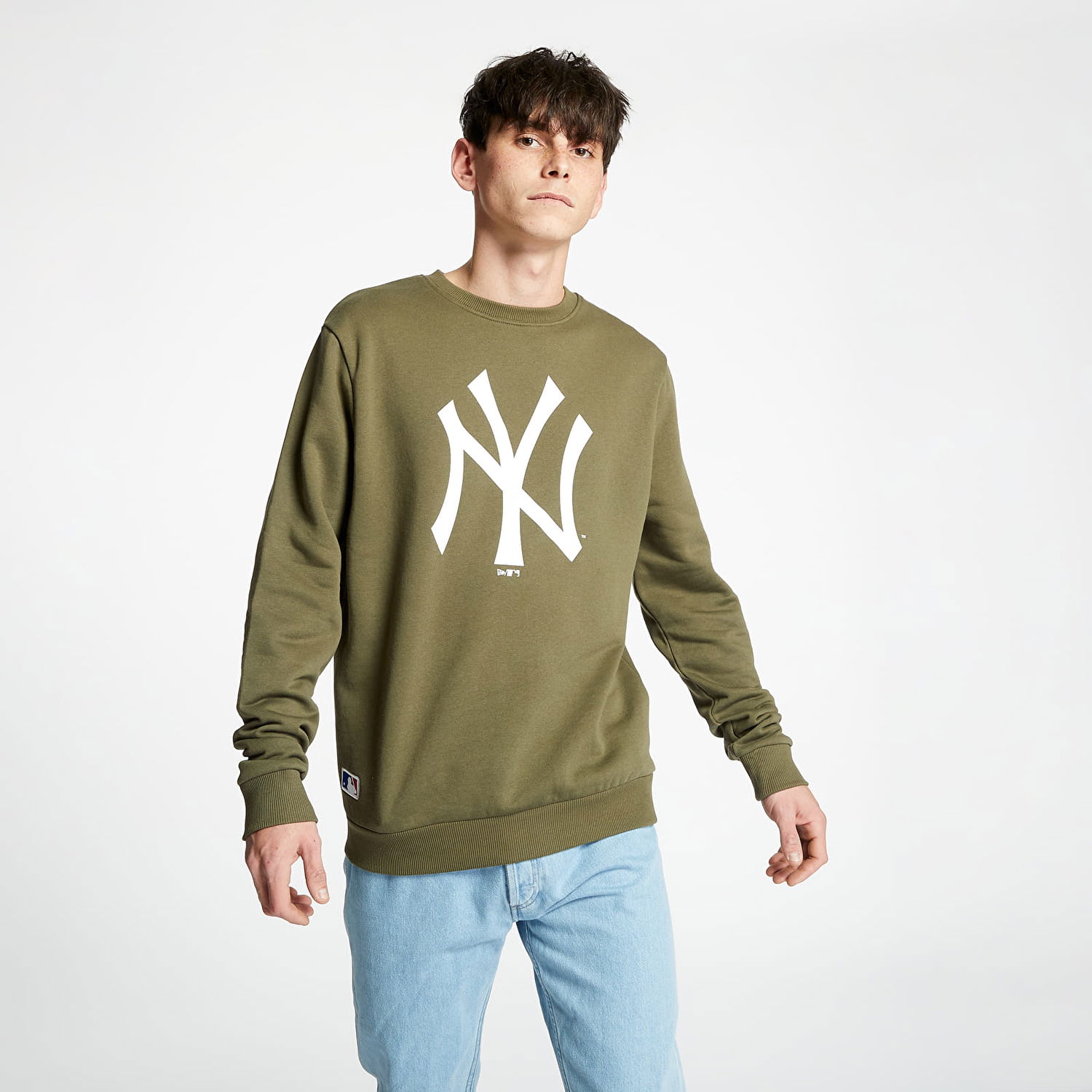 Суитчър New Era MLB Team Logo New York Yankees Crewneck Зелено | 11863702, 0