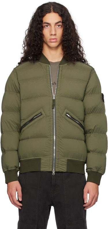 Яке бомбър Stone Island Stone Island Quilted Down Bomber Jacket Зелено | 811540228, 0