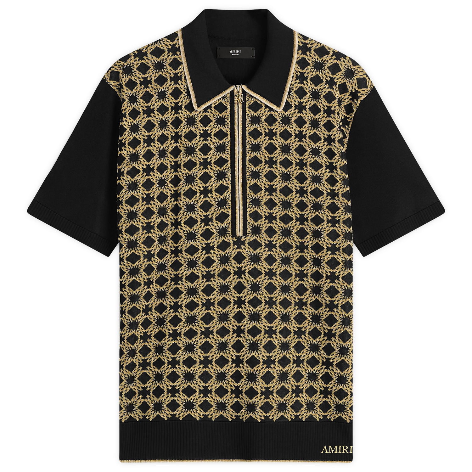 Поло тениска AMIRI Ma Quad Zip Polo Многоцветен | AMKNPO1072-BLK, 1