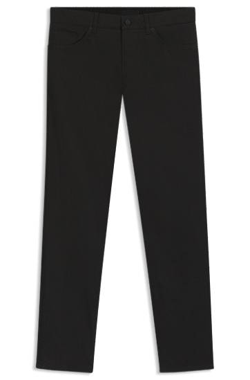 Regular-Fit Cotton-Blend Satin Trousers