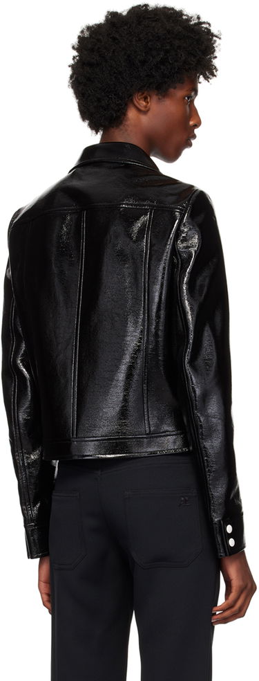 Яке Courrèges Vinyl Cropped Jacket Черно | PERCBL017VY0014, 2