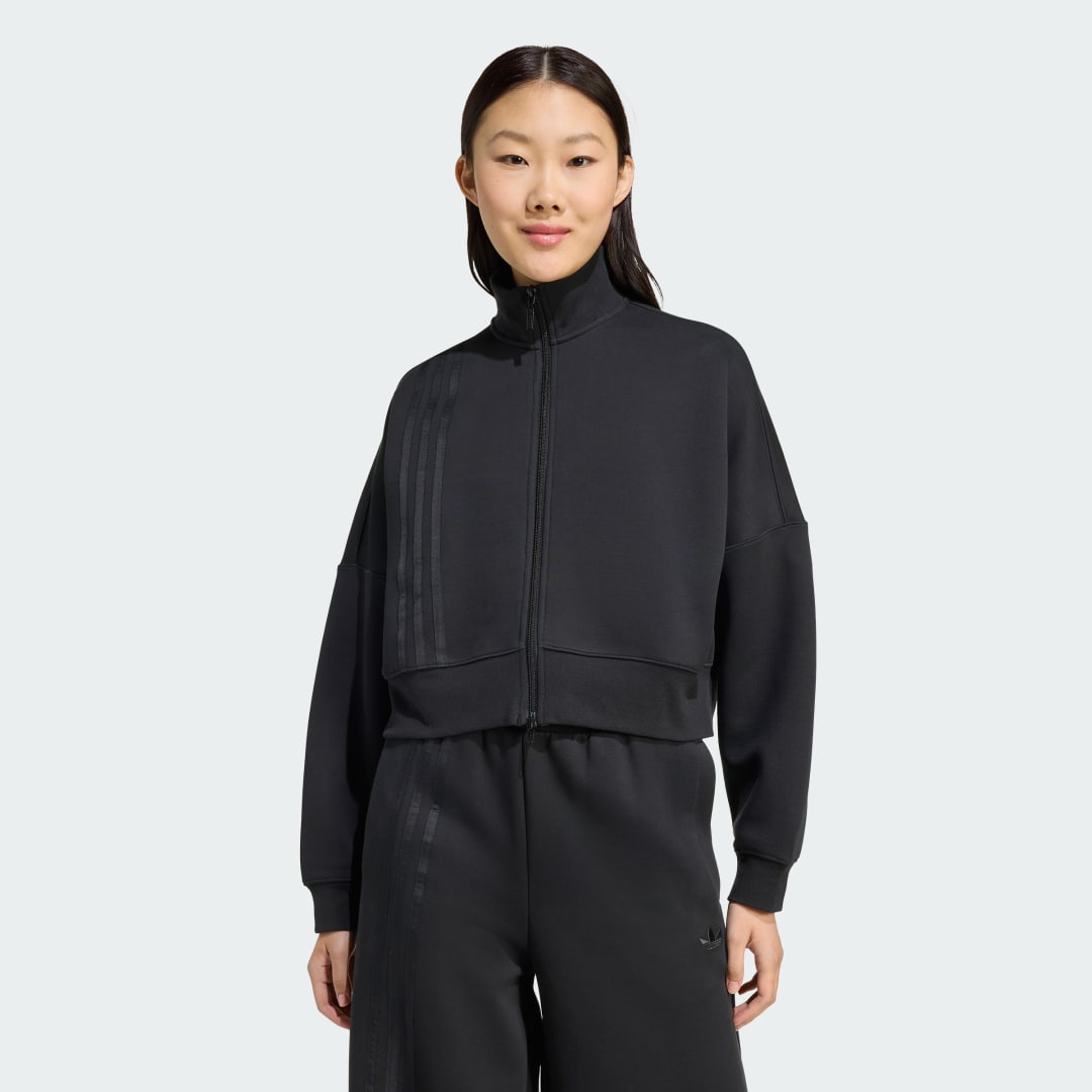Суитчър adidas Performance Off Placed 3-Stripes Zip-Up Sweatshirt Черно | JX2705, 0