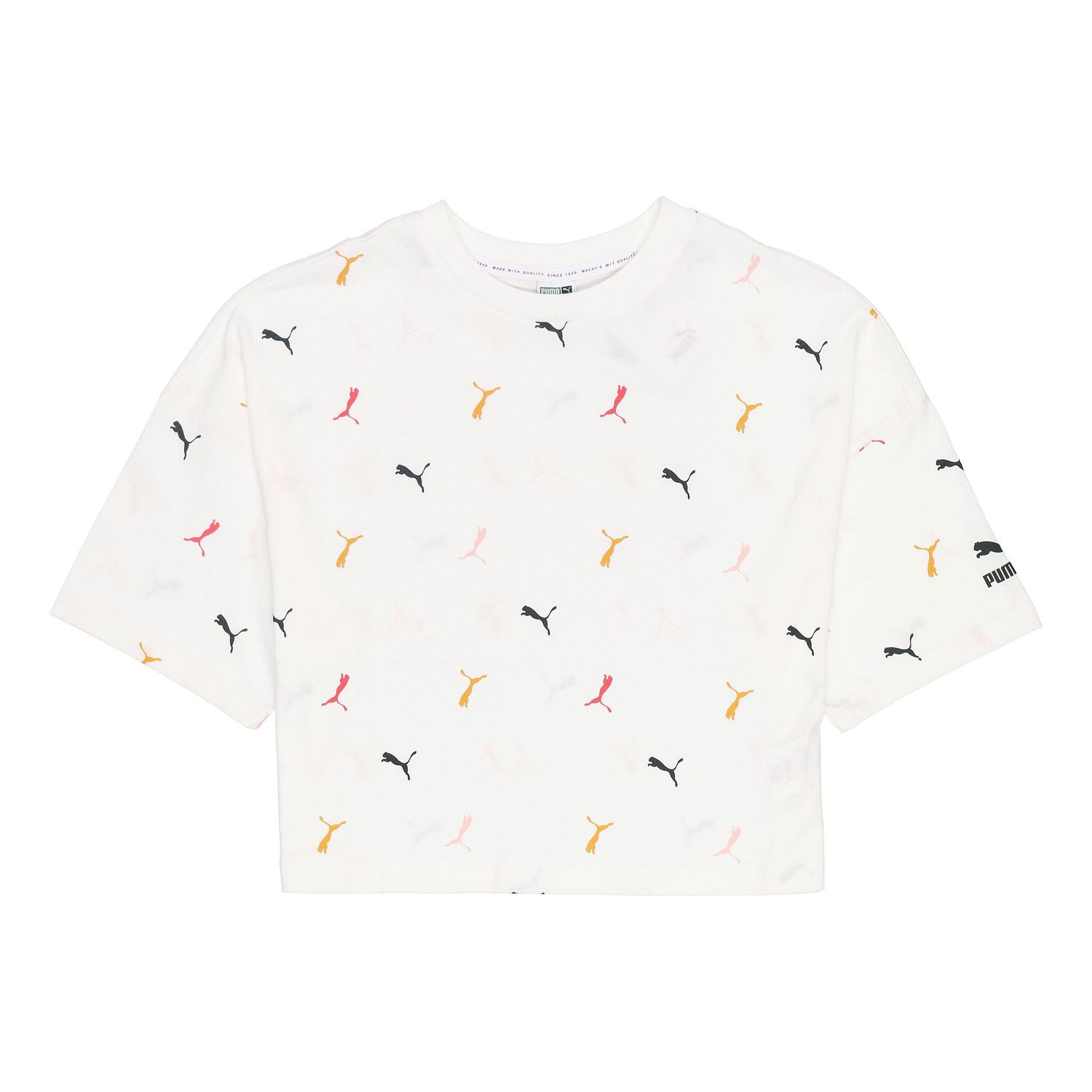 Съкратен топ Puma Classics Graphics AOP Boyfriend T-Shirt Бяло | 533152-02, 0