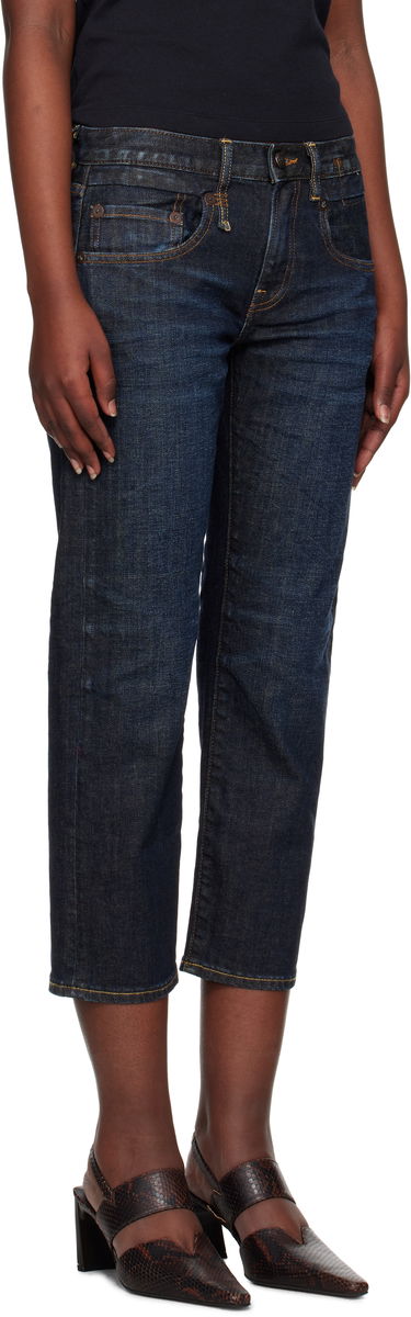 Дънки R13 R13 Boy Straight Cropped Jeans Синьо | R13W0091-D099A, 1