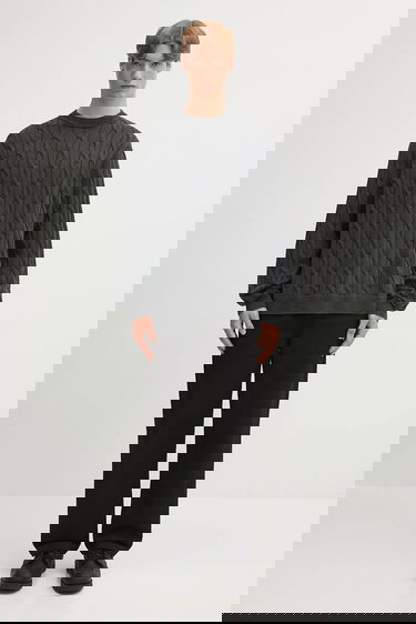 Пуловер Carhartt WIP Carter Cable Knit Cotton Sweater Сиво | I035179.89GD, 4