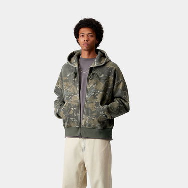 Яке Carhartt WIP Carhartt WIP Benton Hooded Camo Sweat Jacket Зелено | I035437_5, 0
