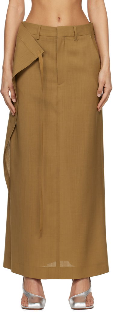Пола Maison Margiela MM6 Maison Margiela Tie Maxi Skirt Кафяво | S52MI0017 M35080, 0
