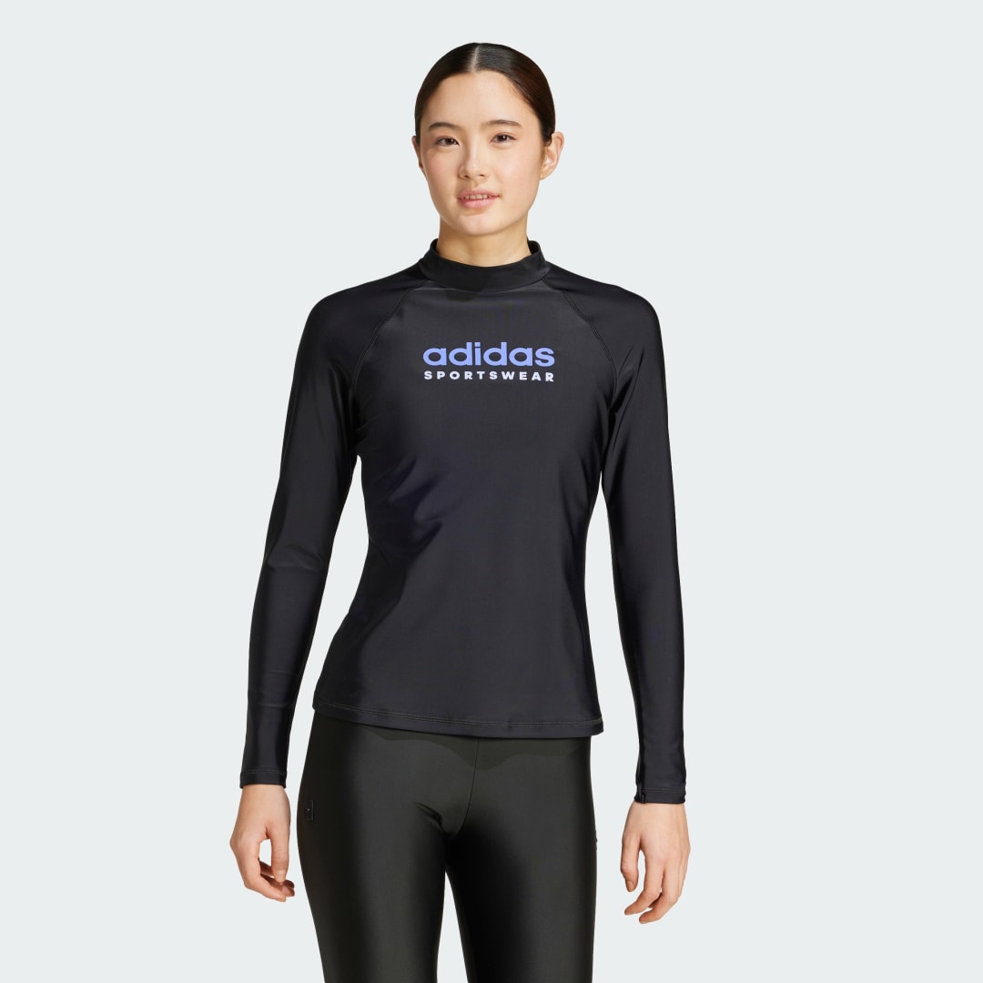 Тениска adidas Performance Long Sleeve Swim Top Черно | JD2141, 1