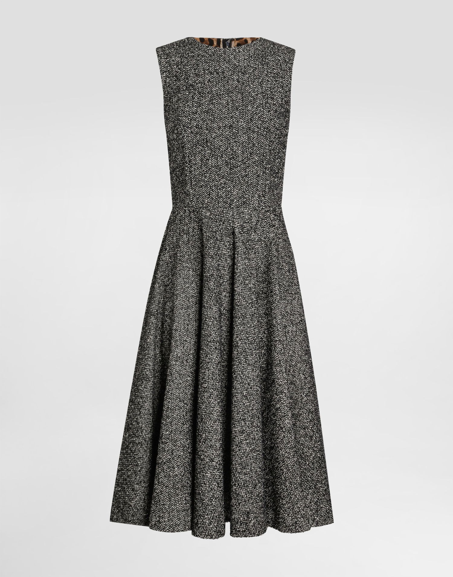 Pокля Dolce & Gabbana Dolce & Gabbana Sleeveless Chevron Print Dress Сиво | F6TYHTFCZAES8030, 0