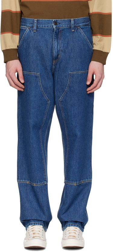 Дънки Carhartt WIP Double Knee Denim Jeans Синьо | I032699, 0
