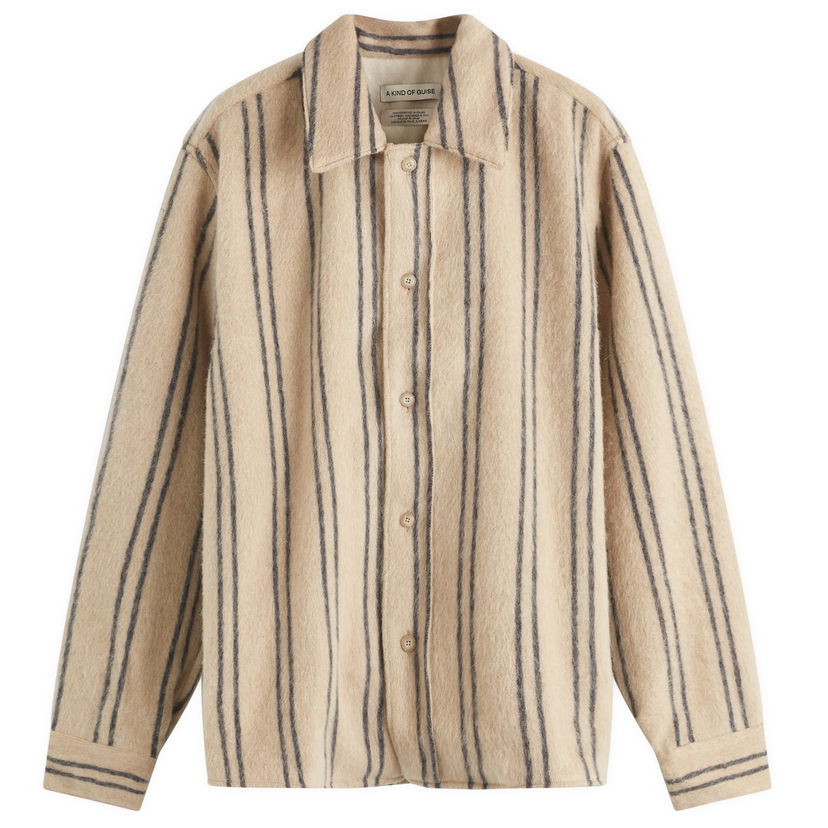 Риза A Kind of Guise Cullu Overshirt Stripe Бежово | 157-12827-612