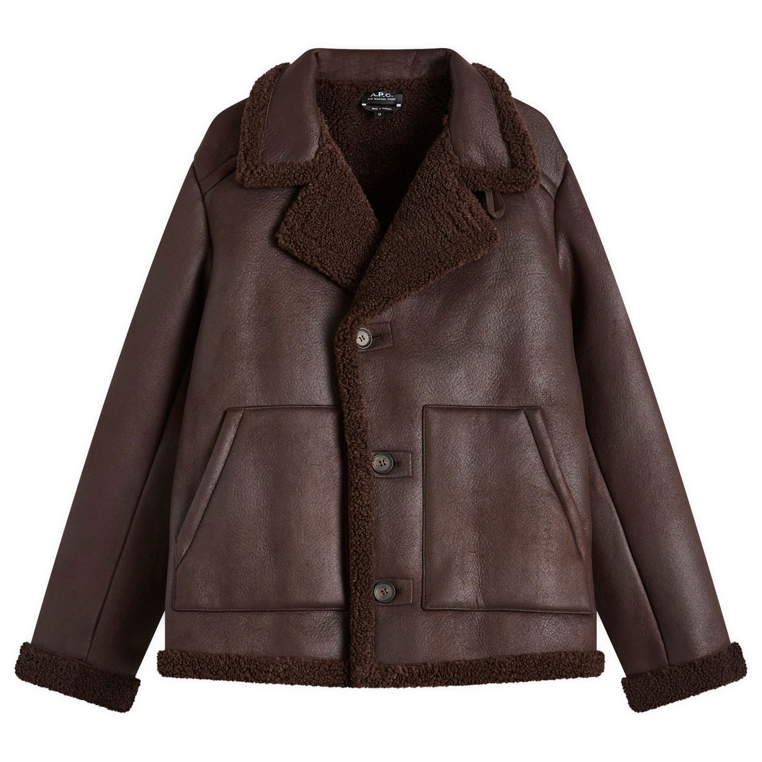 Палта A.P.C. Faux Shearling Jacket Кафяво | PSAJO-H02971-CAE, 0