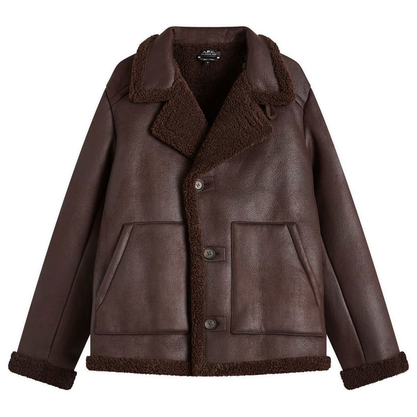 Палта A.P.C. Faux Shearling Jacket Кафяво | PSAJO-H02971-CAE