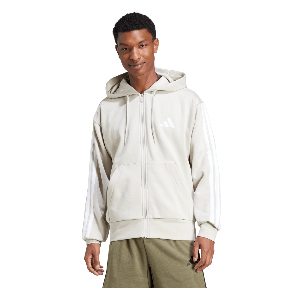 Суитчър adidas Originals 3S Full-Zip Hoodie Бежово | JE6355, 0