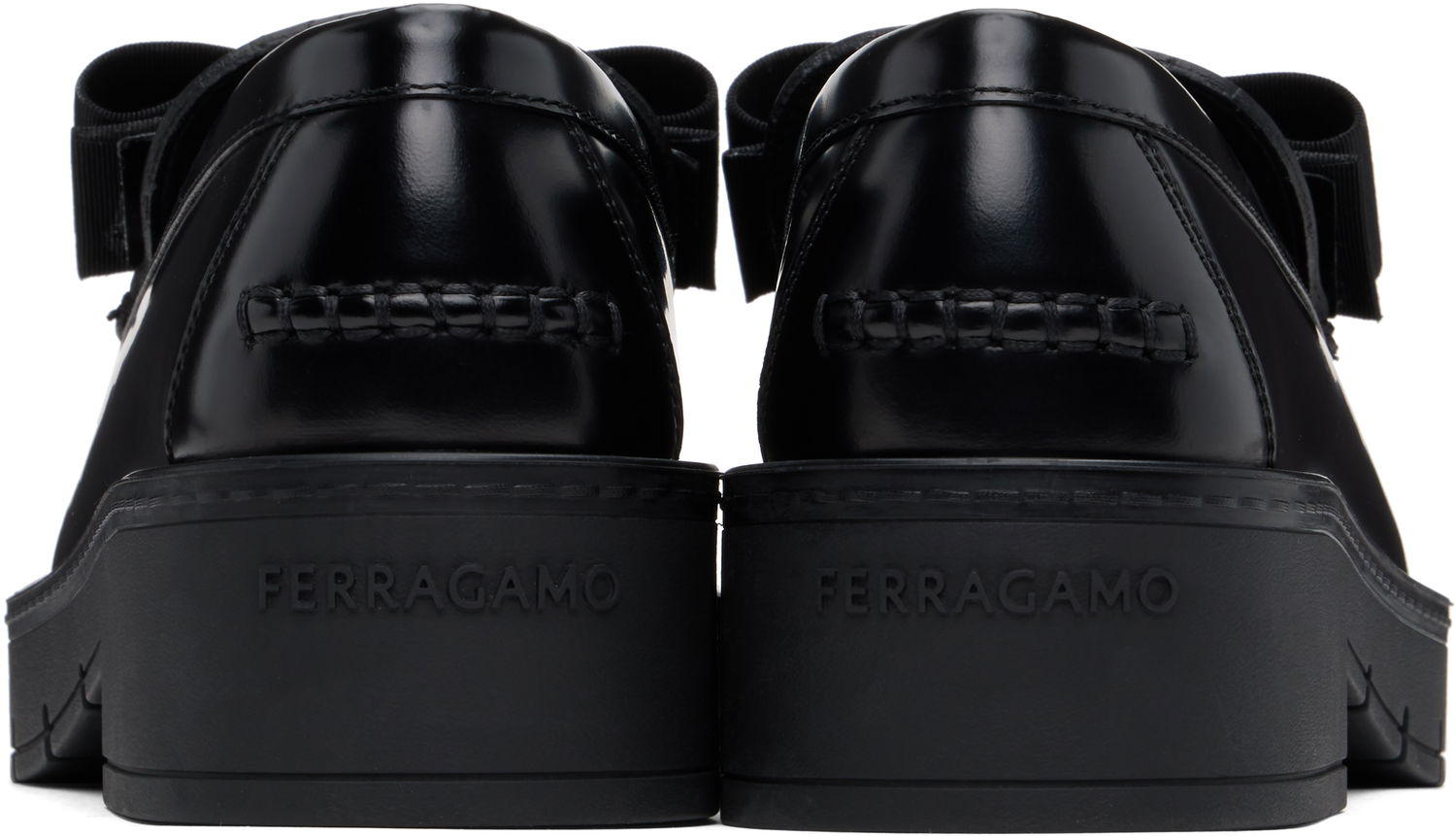 Кецове и обувки FERRAGAMO Ferragamo Chunky Vara Bow Loafers Черно | 777353, 1