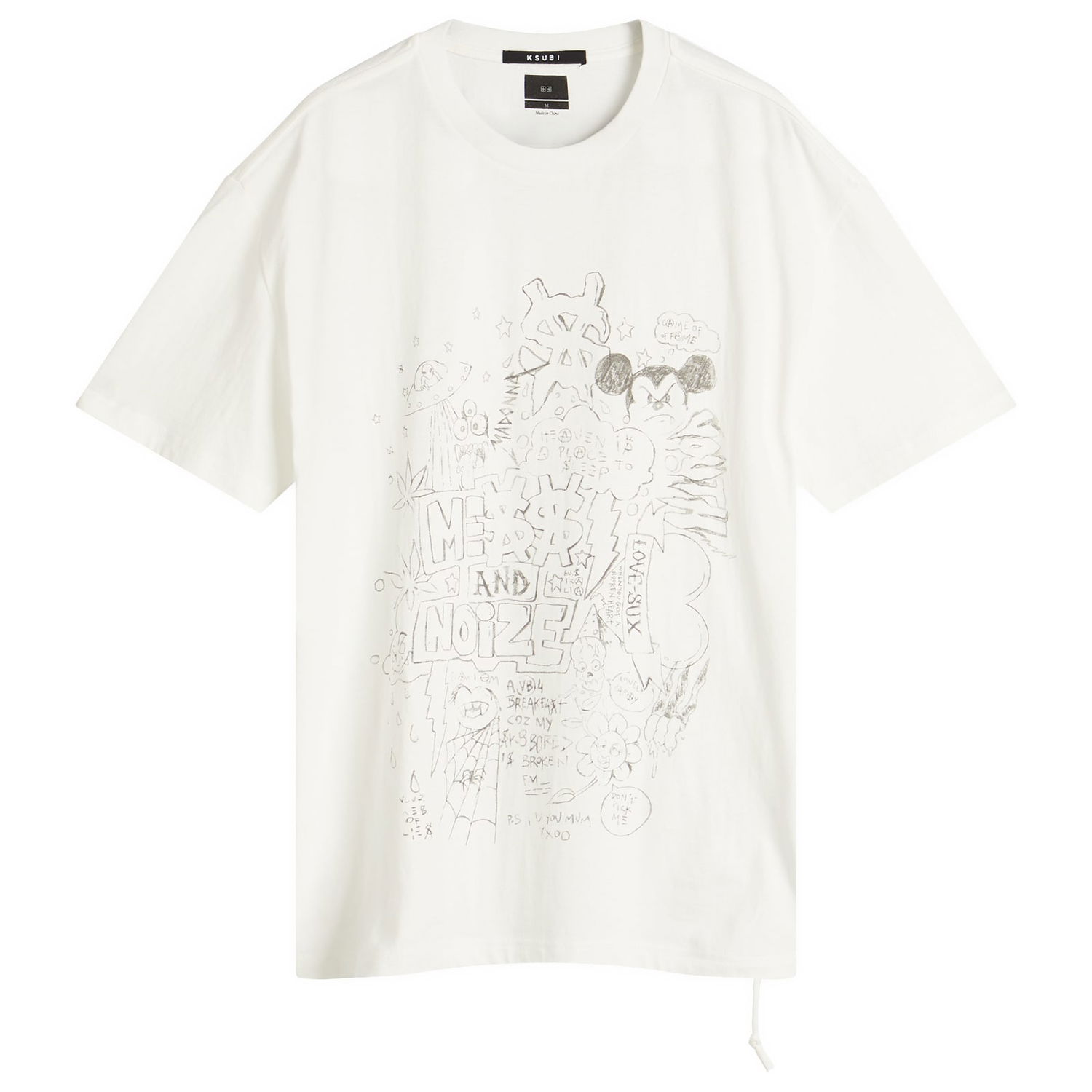 Тениска Ksubi Ksubi Noize Biggie Graphic T-Shirt, Size Large Бяло | MSP25TE017, 0