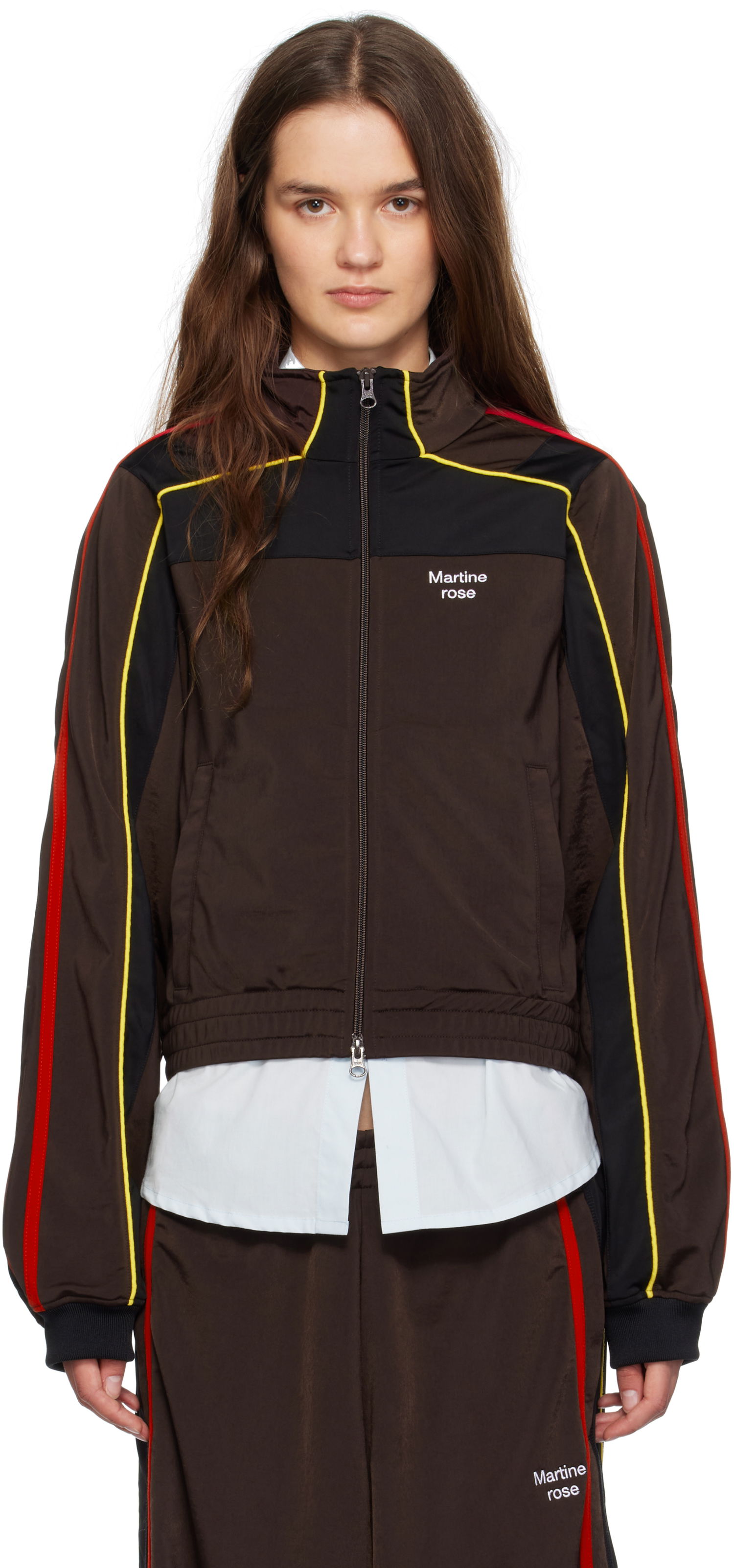 Яке Martine Rose Martine Rose Shrunken Track Jacket Кафяво | 137JT12722, 0