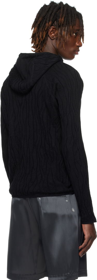 Суитчър HELIOT EMIL HELIOT EMIL Sortsol Knit Hoodie Черно | PRESS25_M_07_070_BLK01, 2
