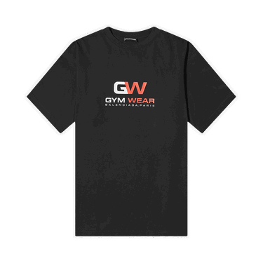 Тениска Balenciaga Gym Wear Logo Tee Черно | 620969 TIVD5 1000, 0