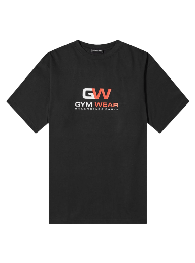 Тениска Balenciaga Gym Wear Logo Tee Черно | 620969 TIVD5 1000