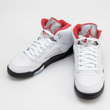 Кецове и обувки Jordan Air Jordan 5 Retro "Fire Red" GS Бяло | 440888-102, 2