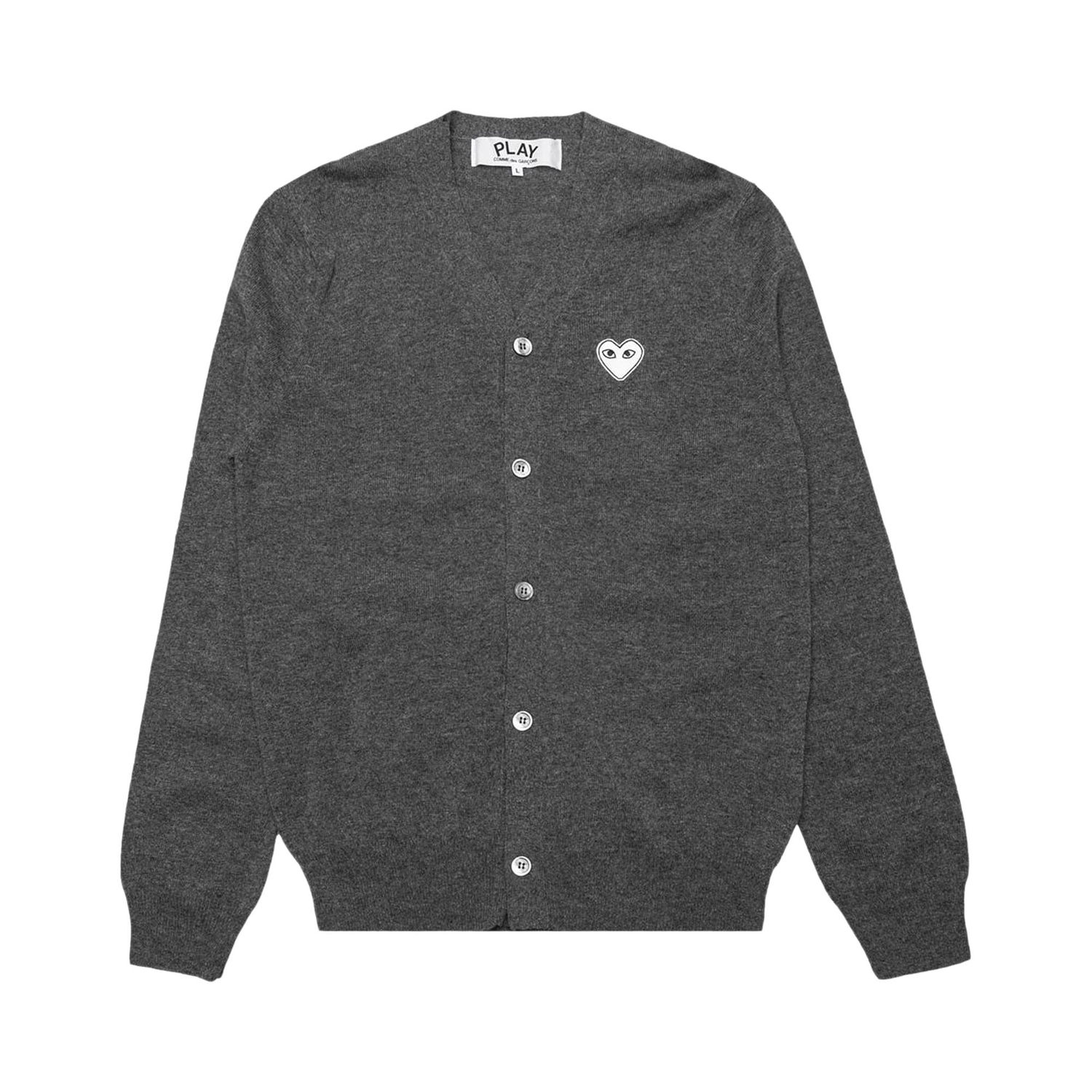 Пуловер Comme des Garçons PLAY V-Neck Cardigan Сиво | az n062 051 3, 1