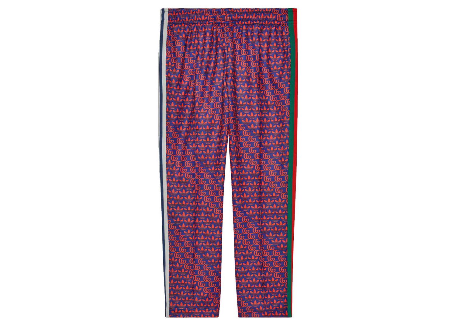Спортни панталони Gucci adidas x Double G and Trefoil Print Sweatpants Blue/Red Лилаво | 692113 XJEKV 4711, 0