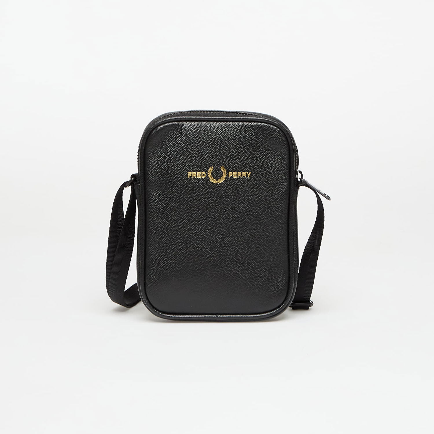 Чанта през рамо Fred Perry FRED PERRY Scotchgrain Leather Side Bag Черно | L1189 102, 0