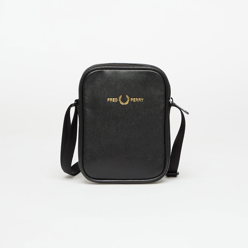 Чанта през рамо Fred Perry FRED PERRY Scotchgrain Leather Side Bag Черно | L1189 102