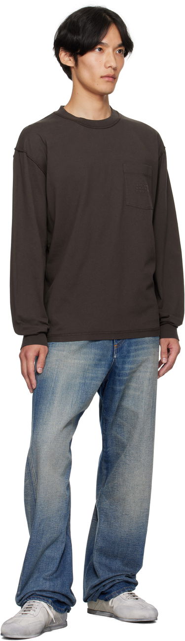 Тениска Maison Margiela MM6 Maison Margiela Long Sleeve T-Shirt Кафяво | SH0NH0016 M20050, 3