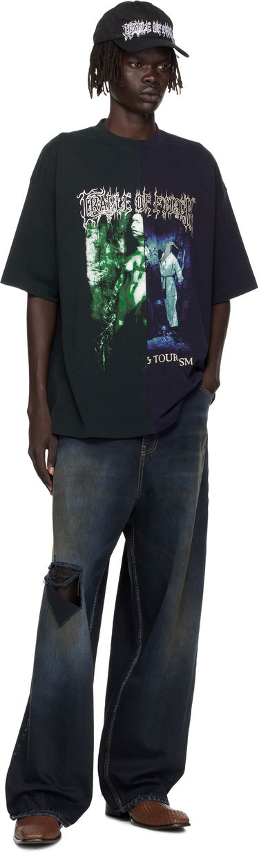 Тениска VETEMENTS Vetements Cradle of Filth Cut-Up Oversized T-Shirt Черно | UCF76TR850EN, 3