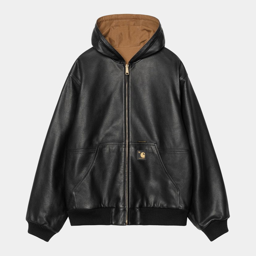 Яке Carhartt WIP OG Active Leather Jacket 50th Anniversary Edition Черно | I035967_6