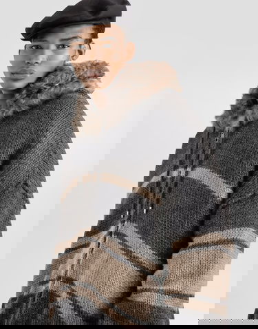 Суитчър Dolce & Gabbana Dolce & Gabbana Knitted Fur-Lined Striped Zip-Up Hoodie Сиво | GXVE9ZJGMC9N9831, 3