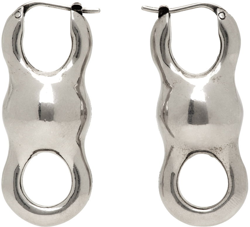 Бижута Acne Studios Silver Agoflus Ball Earrings Сиво | C50401-, 0