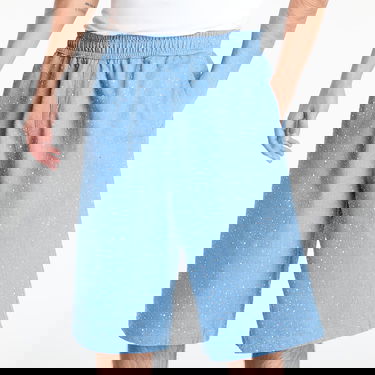 Къси панталони Pleasures PLEASURES Glitter Baggy Denim Shorts Синьо | P25SU034 INDIGO, 1